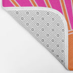 Sun Print Sunrise Hot Pink And Orange Sunshine Retro Sun Wall Art Vintage Boho Abstract Modern Decor Bath Mat Gallery Image 2