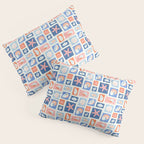 Vintage marine seashell mosaic art pattern Pillow Sham Gallery Image 3