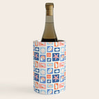 Vintage marine seashell mosaic art pattern Wine Chiller Gallery Image 3