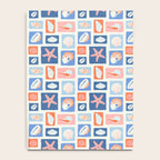 Vintage marine seashell mosaic art pattern Notebook Gallery Image 4