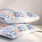 Vintage marine seashell mosaic art pattern Pillow Sham Gallery Image 3