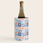 Vintage marine seashell mosaic art pattern Wine Chiller Gallery Image 2
