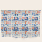 Vintage marine seashell mosaic art pattern Wall Hanging Gallery Image 1
