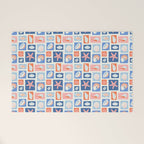 Vintage marine seashell mosaic art pattern Welcome Mat Gallery Image 1