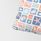 Vintage marine seashell mosaic art pattern Pillow Sham Gallery Image 4