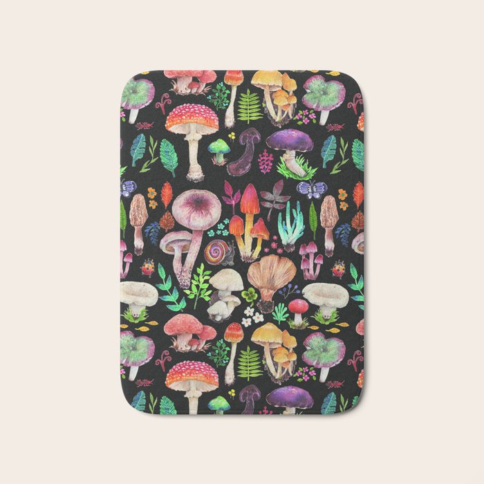 Mushroom heart Bath Mat Gallery Image 1