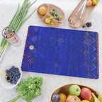 -A5- Royal Calm Blue Bohemian Moroccan Artwork. Cutting Board Gallery Image 2