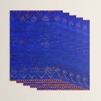 -A5- Royal Calm Blue Bohemian Moroccan Artwork. Wrapping Paper Gallery Image 3