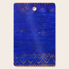 -A5- Royal Calm Blue Bohemian Moroccan Artwork. Cutting Board Gallery Image 1