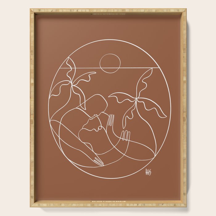 Dreamers no.5 (rust) Serving Tray