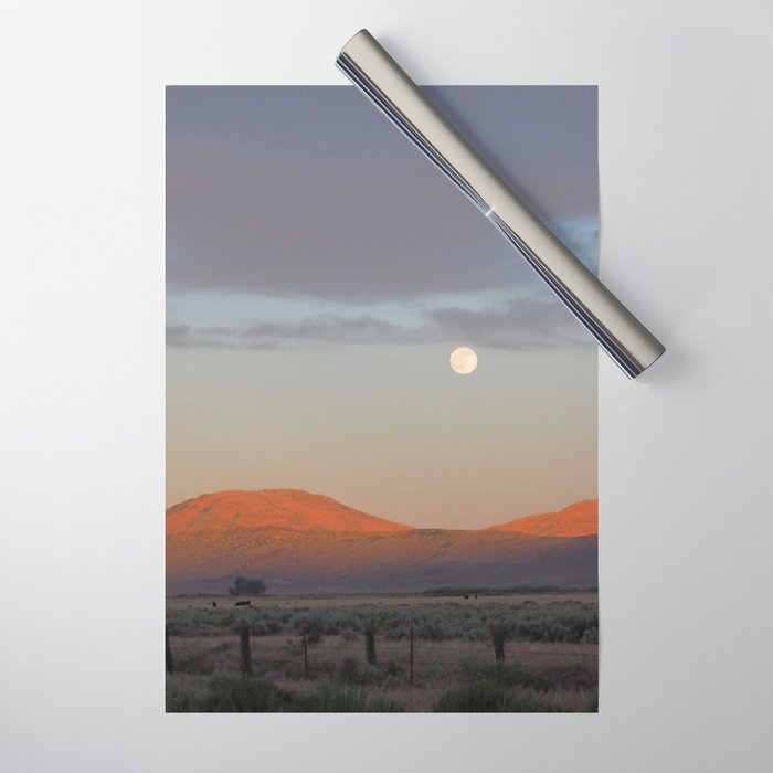 Sierra Valley Moonrise Wrapping Paper Gallery Image 1
