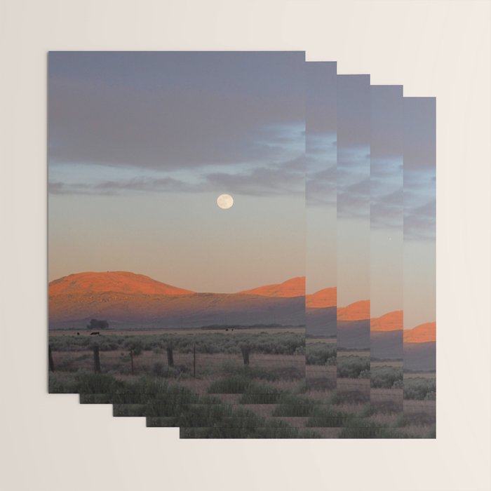 Sierra Valley Moonrise Wrapping Paper Gallery Image 3