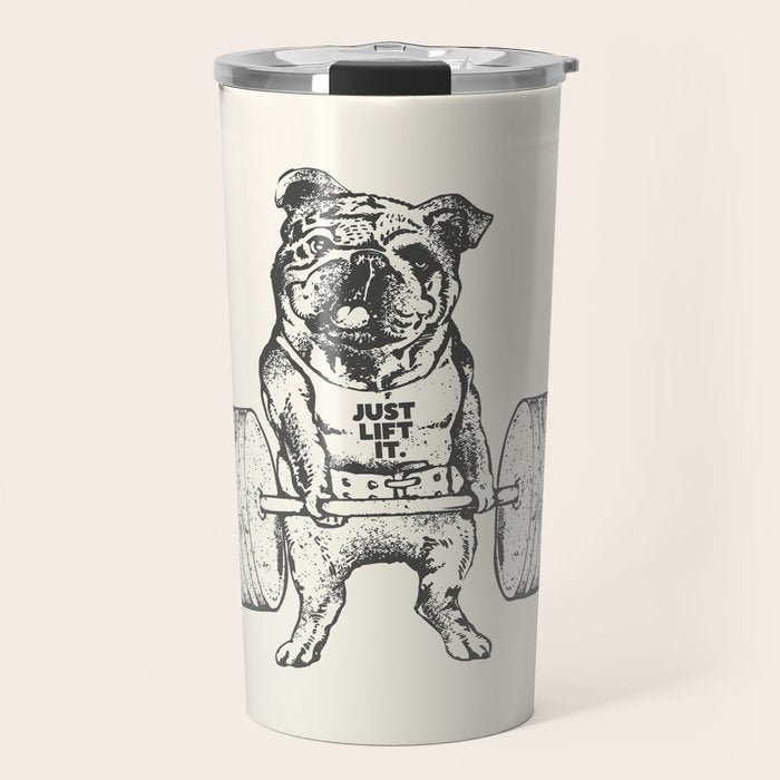 English Bulldog Lift Travel Mug Gallery Image 1