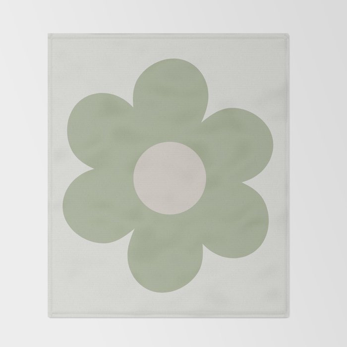 Sage Flower Single Throw Blanket Gallery Image 2