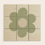 Sage Flower Single Wood Wall Art Gallery Image 1