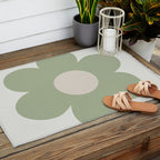 Sage Flower Single Outdoor Rug Gallery Image 2