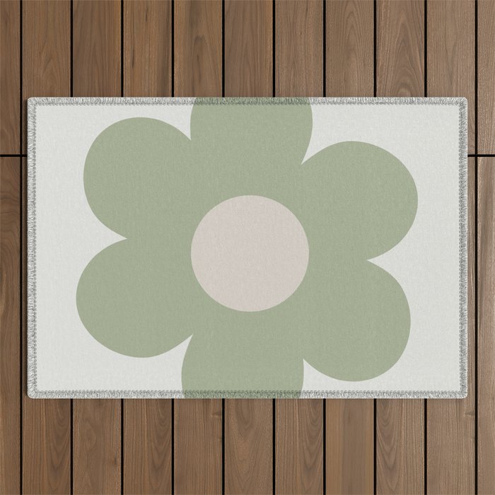 Sage Flower Single Outdoor Rug Gallery Image 1