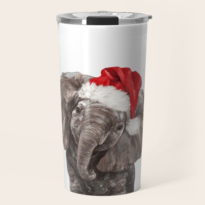 Christmas Baby Elephant Travel Mug Gallery Image 1