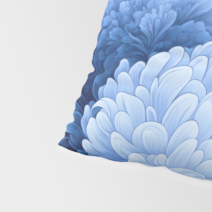 Floral Art Navy Blue Botanical Wall Art Maximalist Poster Dopamine Decor Flower Pattern Gift for Her Pillow Sham Gallery Image 4