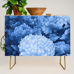 Floral Art Navy Blue Botanical Wall Art Maximalist Poster Dopamine Decor Flower Pattern Gift for Her Credenza Gallery Image 1
