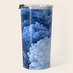 Floral Art Navy Blue Botanical Wall Art Maximalist Poster Dopamine Decor Flower Pattern Gift for Her Travel Mug Gallery Image 3
