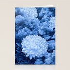 Floral Art Navy Blue Botanical Wall Art Maximalist Poster Dopamine Decor Flower Pattern Gift for Her Stationery Card Gallery Image 2