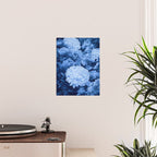 Floral Art Navy Blue Botanical Wall Art Maximalist Poster Dopamine Decor Flower Pattern Gift for Her Poster Gallery Image 2