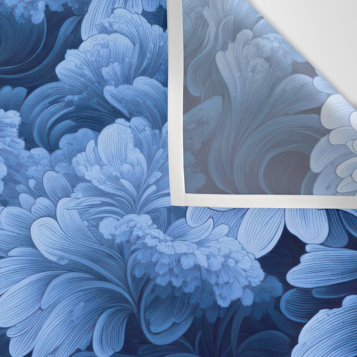 Floral Art Navy Blue Botanical Wall Art Maximalist Poster Dopamine Decor Flower Pattern Gift for Her Wall Tapestry Gallery Image 3