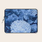 Floral Art Navy Blue Botanical Wall Art Maximalist Poster Dopamine Decor Flower Pattern Gift for Her Laptop Sleeve Gallery Image 1