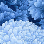 Floral Art Navy Blue Botanical Wall Art Maximalist Poster Dopamine Decor Flower Pattern Gift for Her Coffee Mug Gallery Image 2