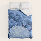 Floral Art Navy Blue Botanical Wall Art Maximalist Poster Dopamine Decor Flower Pattern Gift for Her Duvet Cover Gallery Image 6