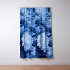 Floral Art Navy Blue Botanical Wall Art Maximalist Poster Dopamine Decor Flower Pattern Gift for Her Window Curtain Gallery Image 3