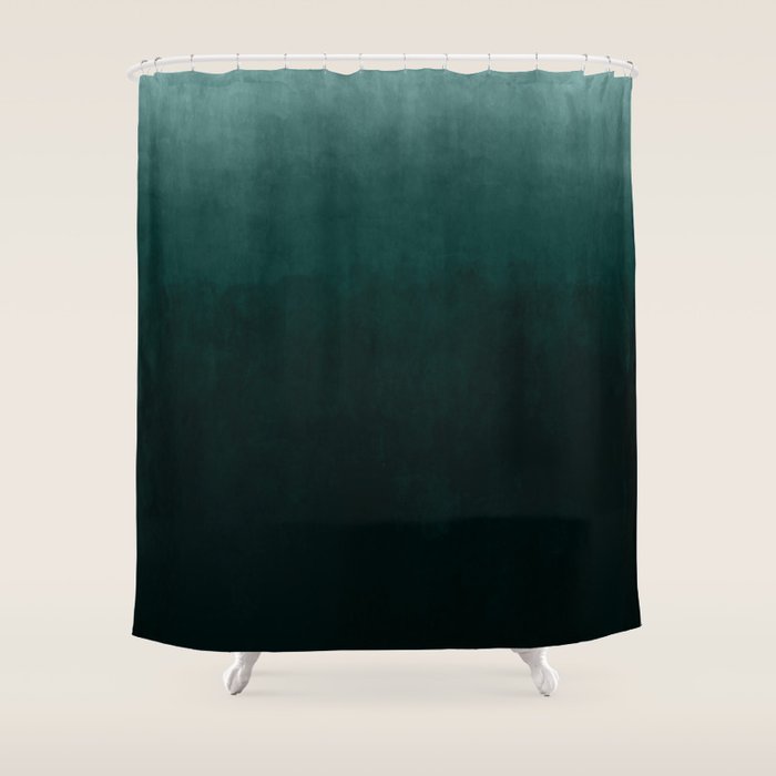 Ombre Emerald Shower Curtain Gallery Image 1