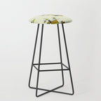 Mid Century Modern Geometric Chartreuse Stool Gallery Image 1