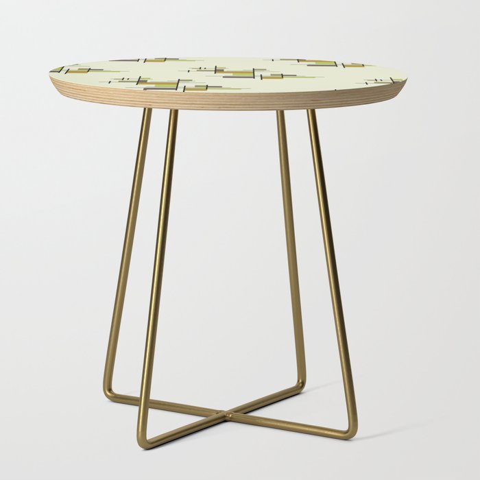 Mid Century Modern Geometric Chartreuse Side Table Gallery Image 1