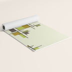 Mid Century Modern Geometric Chartreuse Yoga Mat Gallery Image 2