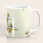 Mid Century Modern Geometric Chartreuse Coffee Mug Gallery Image 1