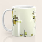 Mid Century Modern Geometric Chartreuse Coffee Mug Gallery Image 3