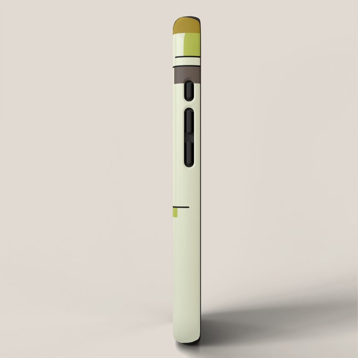 Mid Century Modern Geometric Chartreuse iPhone Case Gallery Image 2