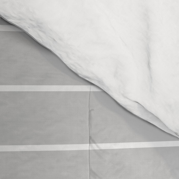 Minimal Arch XLVI Light Grey Modern Geometric Lines Comforter Gallery Image 4