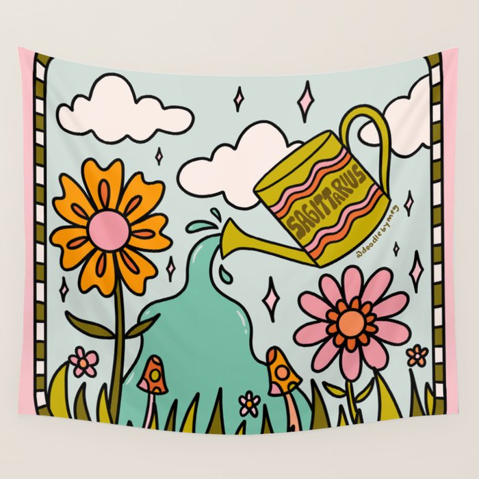 Sagittarius Garden Wall Tapestry Gallery Image 4