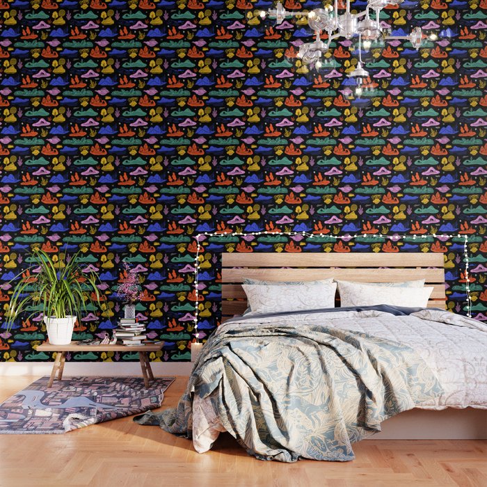 Colorful nature landscape doodle pattern Wallpaper Gallery Image 3
