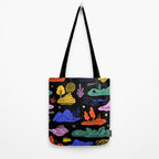 Colorful nature landscape doodle pattern Tote Bag Gallery Image 2