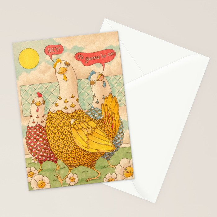 Motivational Chickens Stationery Card Gallery Image 2