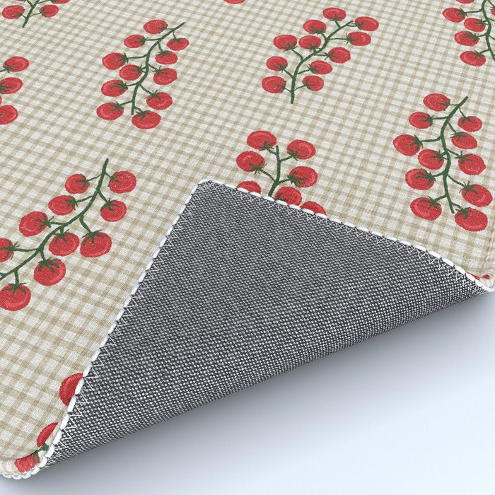Cherry Tomato Plaid Farmers Market Rug Gallery Image 4