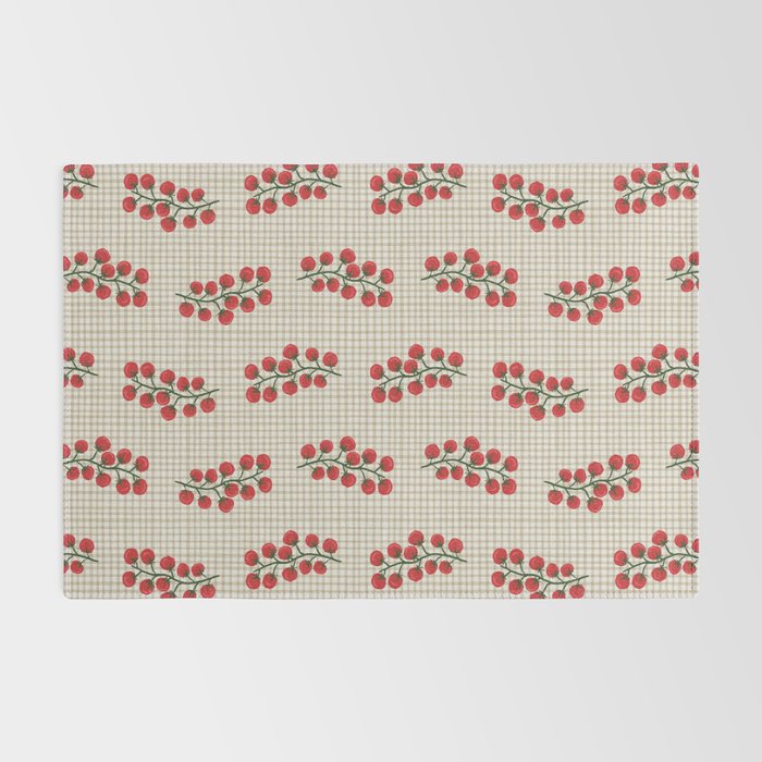 Cherry Tomato Plaid Farmers Market Rug Gallery Image 2