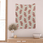 Cherry Tomato Plaid Farmers Market Wall Tapestry Gallery Image 2