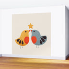 Festive Birds and Star Wall Mural Gallery Image 2