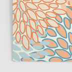 Festive, Floral Prints, Blooms, Orange, Teal Poster Gallery Image 3
