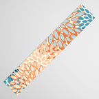 Festive, Floral Prints, Blooms, Orange, Teal Table Runner Gallery Image 3